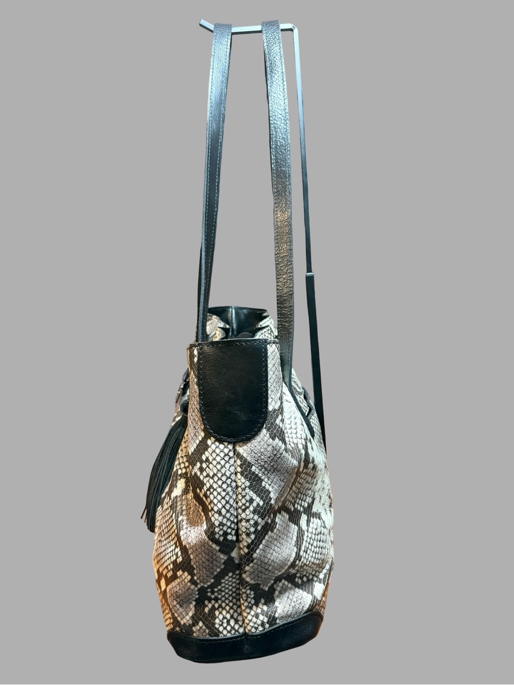 Patricia Nash Witney Drawstring Tote Python Print - Picture 3 of 9